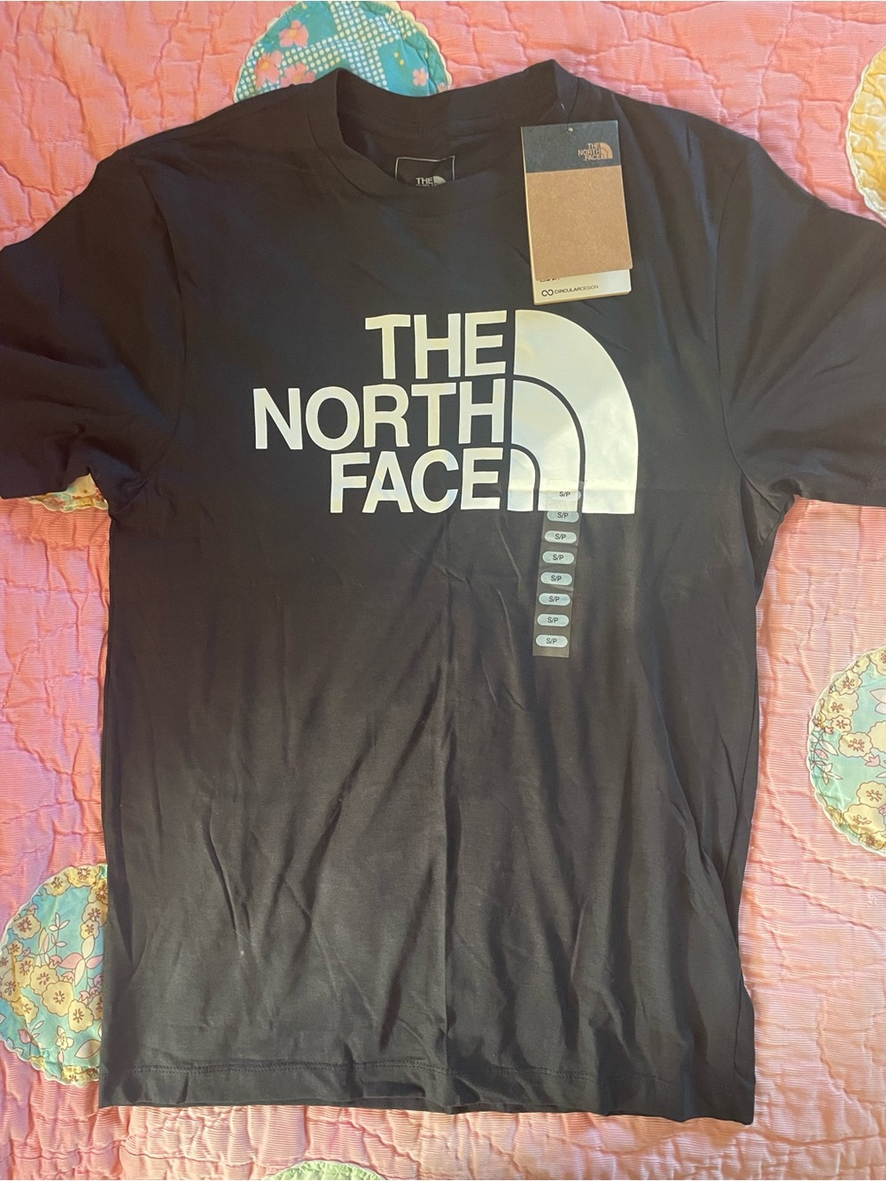 The North Face Black Short Sleeve Logo Tee with White Graphic